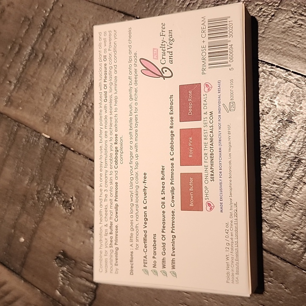Seraphine Botanicals Primrose+Cream Lip & Cheek - Picture 4 of 4